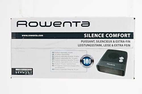 Rowenta Silence Comfort Elektrinis šildytuvas-ventiliatorius Vidaus Juoda, Sidabras 2400 W