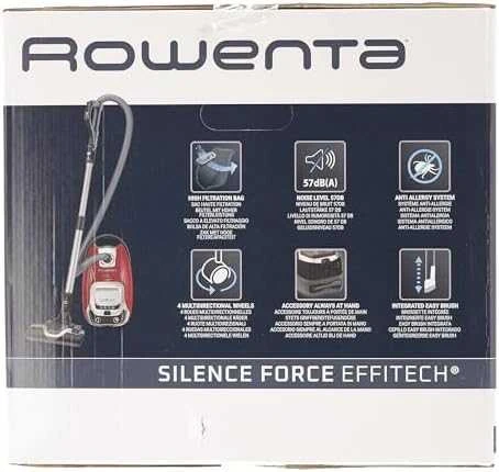 ROWENTA Silence Force Allergy+ – dulkių siurblys raudonas