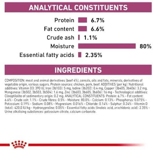 Royal Canin RC VD Cat Renal jautiena 85g konservuotas pašaras katėms