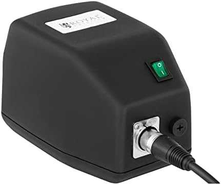 Royal Catering Elektrinis peilis kebabų mėsai, lygus, dantytas, su galąstuvu ir stovu, 0-6 mm, 80 W