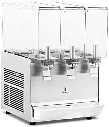Royal Catering Trigubas aušinamas sulčių ir gėrimų dozatorius, 3 x 10 l, 320 W