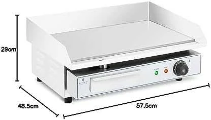 Royal Catering Elektrinis grilius płyta grilio gładka 550 x 400 mm 3000 W