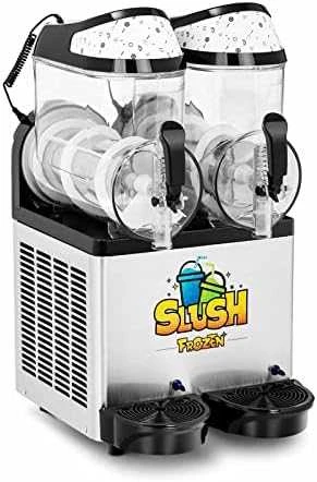 Royal Catering Granitor gėrimų aparatas slush šerbetas kokteiliai dvigubas 600 W 2 x 10 l