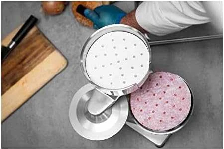 Royal Catering Rankinis presas mėsainiams, mėsainiams, dia. 15cm + 500 popierinių diskų