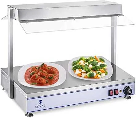 Royal Catering Elektrinės kaitlentės šildymo padėklas kompaktiškas 2 halogeninės lempos 1100W 230V