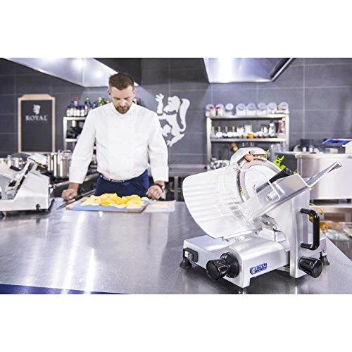Royal Catering Pjaustyklė elektrinė do sklepu wędlin mięsa PRO 250mm