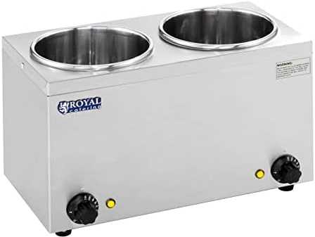 Royal Catering Bain-marie elektrinis sriubos šildytuvas 300W 230V 2 x 3,8L