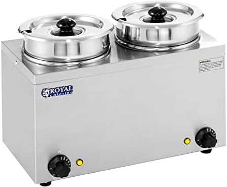 Royal Catering Bain-marie elektrinis sriubos šildytuvas 300W 230V 2 x 3,8L