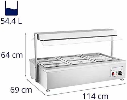 Dry bain marie šildytuvas be vandens, laisvai pastatomas 6 x GN 150mm 55L Royal Catering
