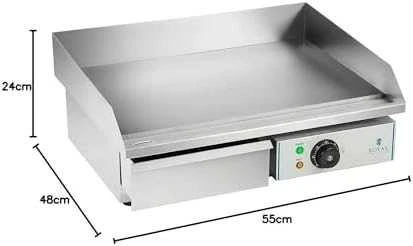 Royal Catering Elektrinis grilis aukštu kraštu, plotis 55 cm