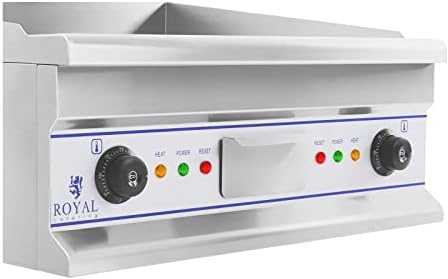 Sklandžiai grotelių plokštelė elektrinė grilis kepimui 60cm 400V Royal Catering RCG 60S