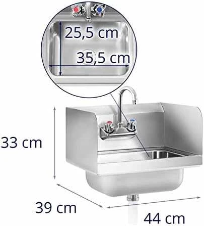 Royal Catering Virtuvinis rankinis praustuvas pagamintas iš nerūdijančio plieno, plotis 43,5 cm