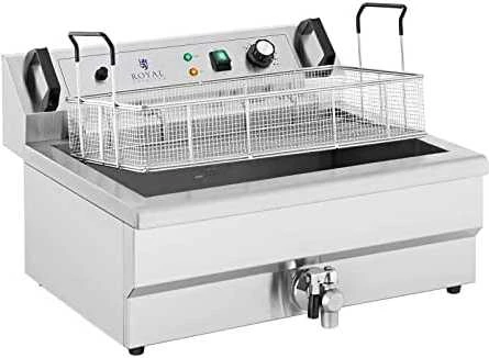 Gruzdintuvė Royal Catering Spurgų keptuvė žuviai ir traškučiams su nusausintuvu 3000 W 16 l 230 V