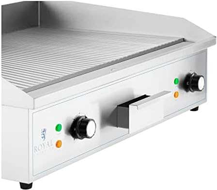 Royal Catering Elektrinė grilis, griovelio plokštė, 700 x 400 mm, 4400 W