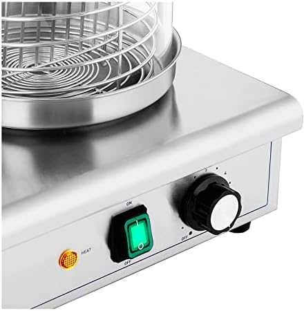 Royal Catering Dešrainių šildytuvas, 4 bandelių iešmeliai, talpa 30 dešrelių, 650 W