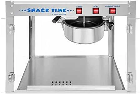 Royal Catering Profesionali popcorno gaminimo mašina 230V 1350W, skaidri/sidabro