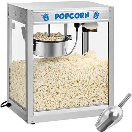 Royal Catering Profesionali popcorno gaminimo mašina 230V 1350W, skaidri/sidabro