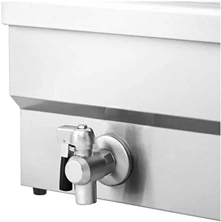 Royal Catering Dviguba dviejų kamerų gruzdintuvė su čiaupais 400V - 2x10L