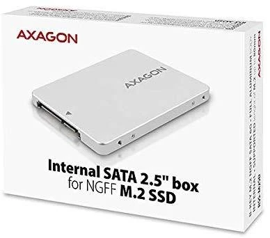 AXAGON RSS-M2SD SATA - M.2 SSD SATA, iki 80mm SSD, ALU body