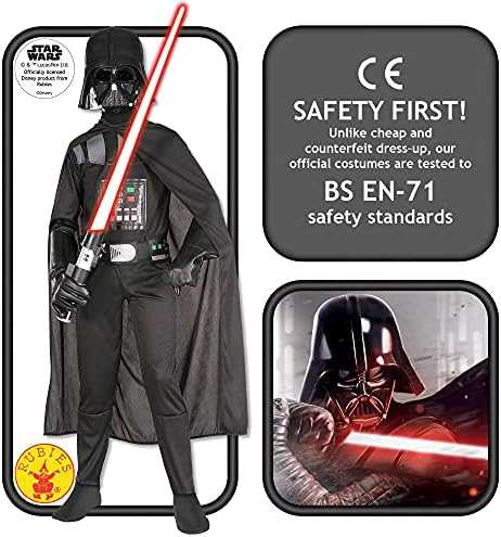 Disney Karnavalinis kostiumas Star Wars Star Wars Darth Vader kostiumas juodas maskuoklis 122-128 cm (7-8 metai)
