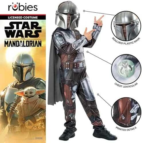 Kostiumas vaikams Rubies Deluxe The Mandalorian Juoda