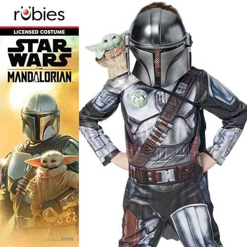 Kostiumas vaikams Rubies Deluxe The Mandalorian Juoda