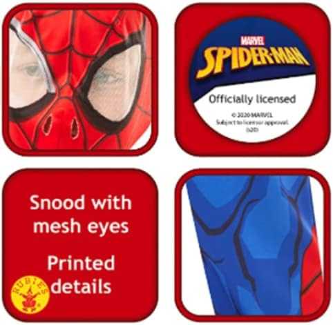 Rubies Karnavalinis kostiumas Marvel Spiderman Raudon kostiumo puošni suknelė 110-116 cm (5-6 metai)