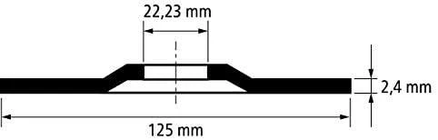 Metalo pjovimo diskas PFERD EH 125x2,4mm A46 P PSF