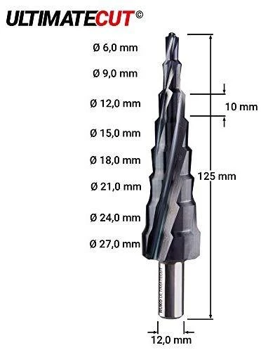 Pakopinis grąžtas RUKO ULTIMATECUT HSS Ø6-20mm