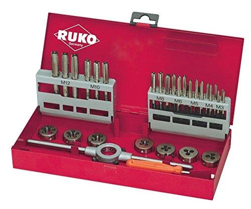 Sriegiklių ir sriegpjovių rinkinys RUKO HSS, 31 dalies