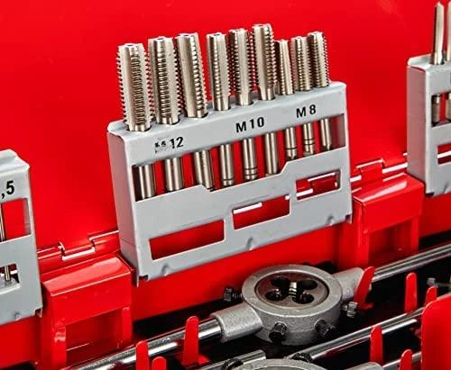 Sriegiklių ir sriegpjovių komplektas su grąžtais RUKO HSS M3-M12