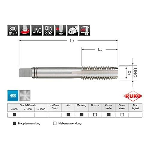 Rankinis sriegiklis RUKO UNC 352 HSS 5/8"