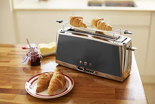 Russell Hobbs Luna Long Slot 2 riekelių skrudintuvas, pilkos spalvos