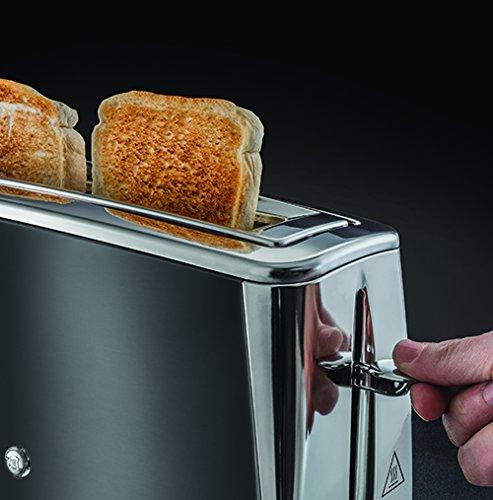 Russell Hobbs Luna Long Slot 2 riekelių skrudintuvas, pilkos spalvos