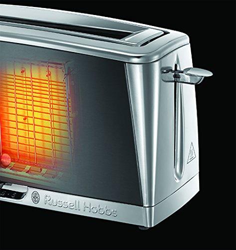 Russell Hobbs Luna Long Slot 2 riekelių skrudintuvas, pilkos spalvos
