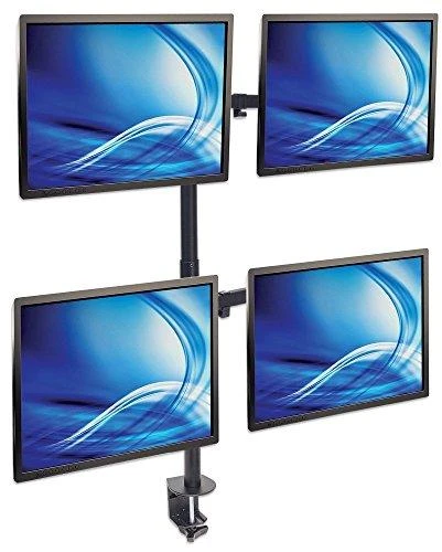 „Intracom MANHATTAN Monitorius“ laikiklis skirtas 4 LCD monitoriams. Laikoma keturi 33–81,3 cm (13–32 colių) monitoriai iki 8kg (juodas).