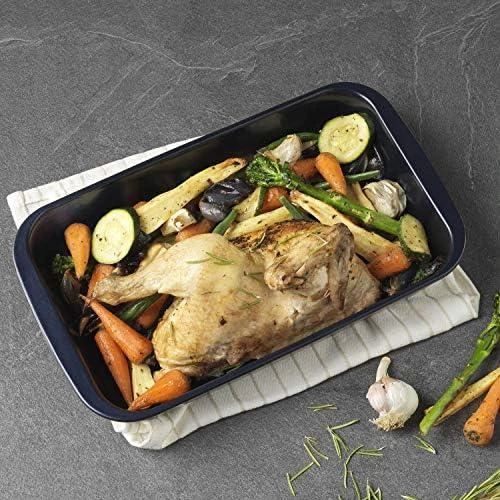 Russell Hobbs RH01144EU7 stiklinė keptuvė, 34 cm, tamsiai mėlyna