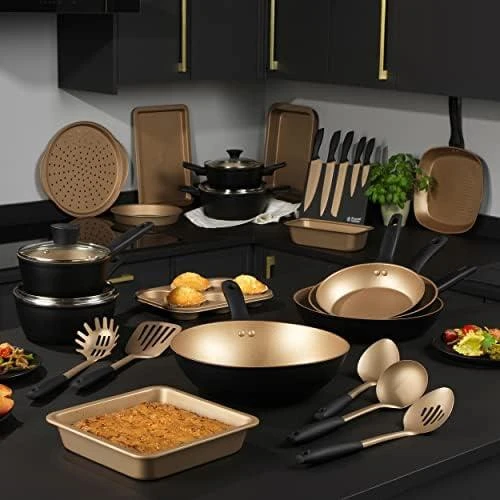 Russell Hobbs RH02146GEU7 „Opulence“ apvali keptuvė, 24 cm, auksinė