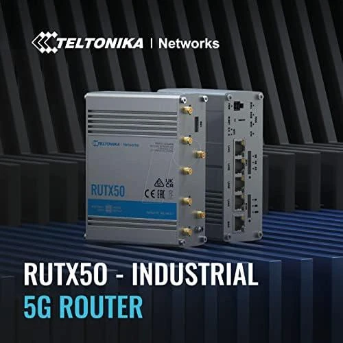 Teltonika | PRAMONINIS 5G MARŠRUTIZATORIUS | RUTX50 | 802.11ac | 867 Mbps | 10/100/1000 Mbps Mbps | Ethernet LAN (RJ-45) jungtys 5 | Tinklo palaikymas: Taip | MU-MiMO: Taip | 5G | Antenos tipas: Vidinė