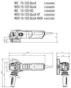 Kampinis šlifuoklis Metabo WEV 15-125 QUICK HT