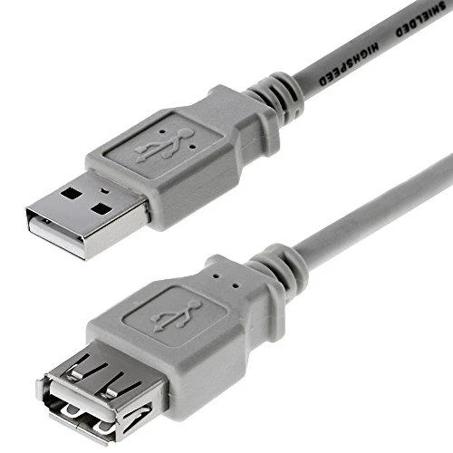 S-Conn helos USB 2.0 Verl. 5,0 m Buchse Typ A auf SteckerTyp A, 5 m, grau, lose