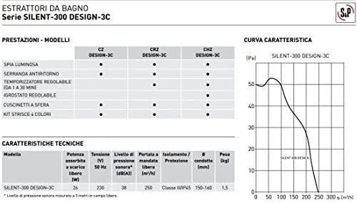 Ventiliatorius su laikmačiu SOLER&PALAU SILENT-300 CRZ DESIGN-3C, 5210623900
