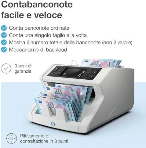 Safescan 2250 banknotų skaičiuotuvas su funkcijų aprašymu