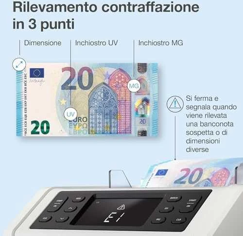 Automatinis pinigų skaičiavimo ir tikrinimo aparatas Safescan 2250