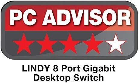 Šakotuvas Komutatorius - LINDY 8 prievadų Gigabit Ethernet darbalaukio jungiklis nevaldomas, 10/100/1000Mbps prievadai