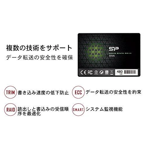 Silicon Power | S56 | 480 GB | SSD form factor 2.5" | Solid-state drive sąsaja SATA | Skaitymo greitis 560 MB/s | Rašymo greitis 530 MB/s