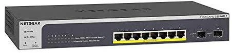 Šakotuvas Netgear Switch GS510TPP žiniatinklio valdymas, montuojamas ant stovo, 1 Gbps (RJ-45) jungčių kiekis 8, SFP jungčių kiekis 2, PoE+ jungčių kiekis 8, maitinimo tipas vienas