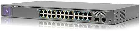Šakotuvas „Alta Labs S24-PoE“ | Komutatorius | 24x RJ45 1000Mb/s, 16x PoE+, 2x SFP+, 240W, „Bluetooth“, programėlė, stovas