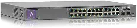 Šakotuvas „Alta Labs S24-PoE“ | Komutatorius | 24x RJ45 1000Mb/s, 16x PoE+, 2x SFP+, 240W, „Bluetooth“, programėlė, stovas