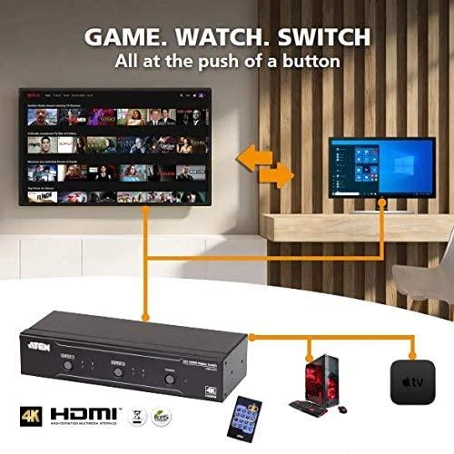 Šakotuvas Atėnai | 2x2 4K HDMI matricos jungiklis | VM0202H | Garantija 36 mėn.